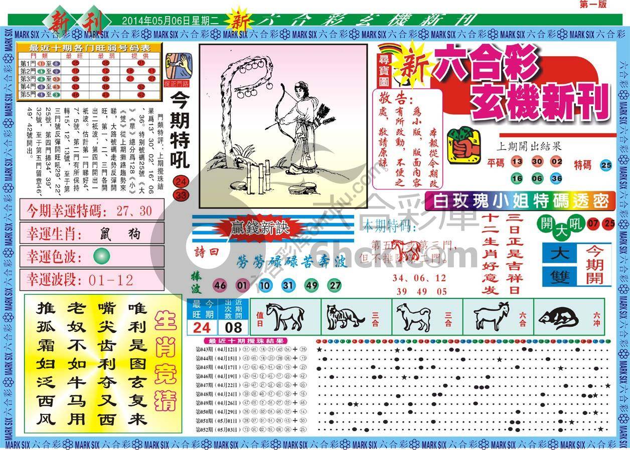 六合彩玄机新刊