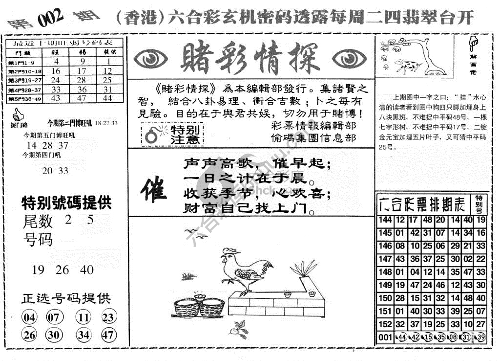 赌彩情探