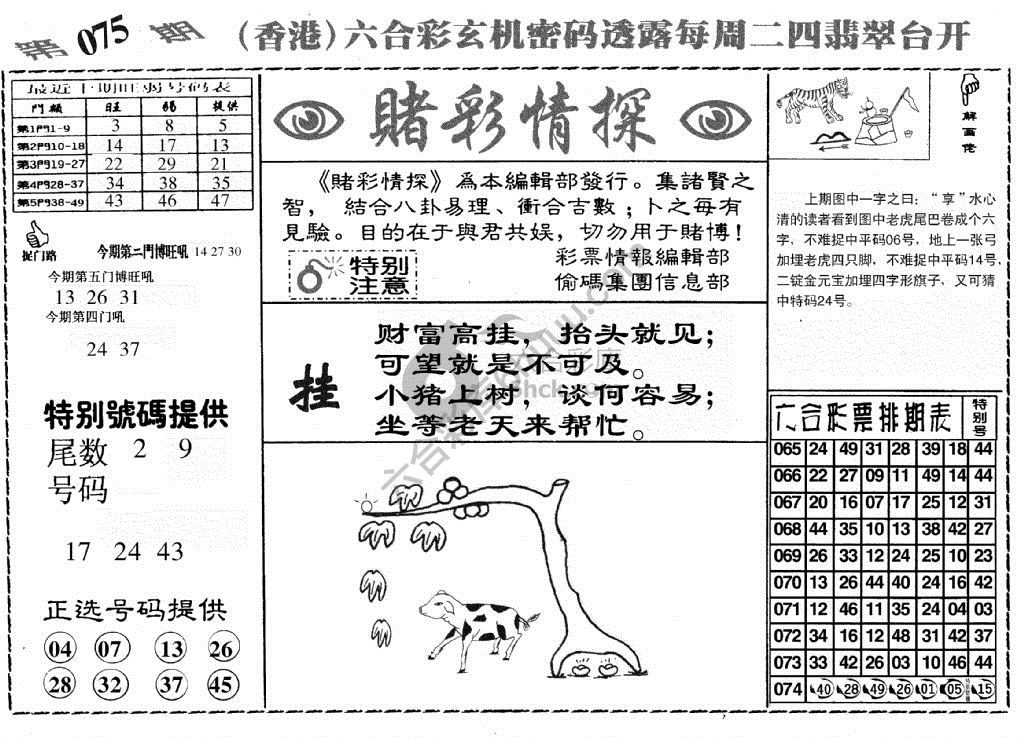 赌彩情探