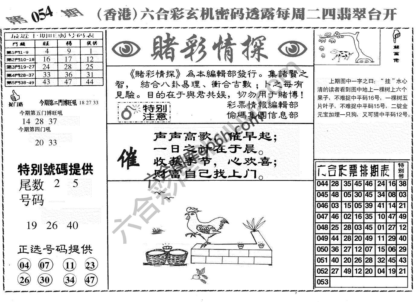 赌彩情探