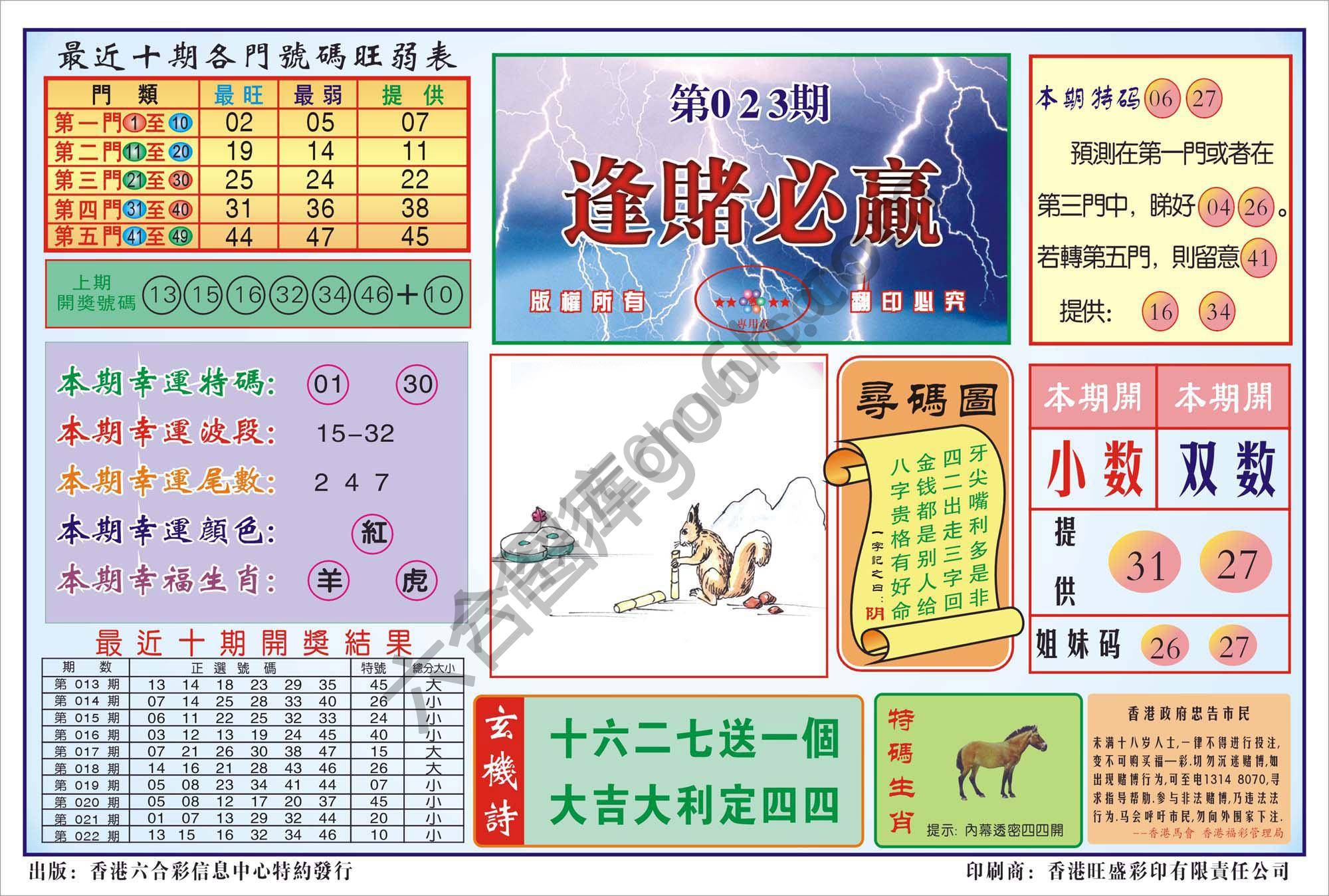 香港逢赌必羸