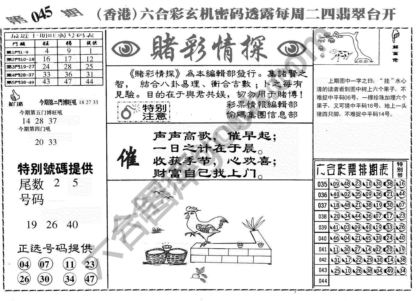 赌彩情探