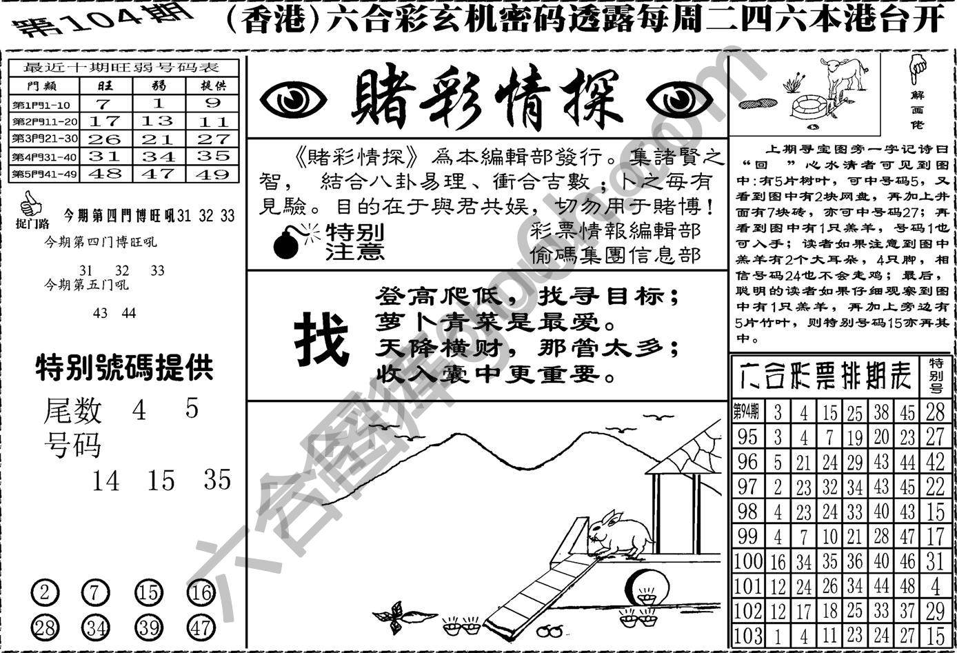 赌彩情探