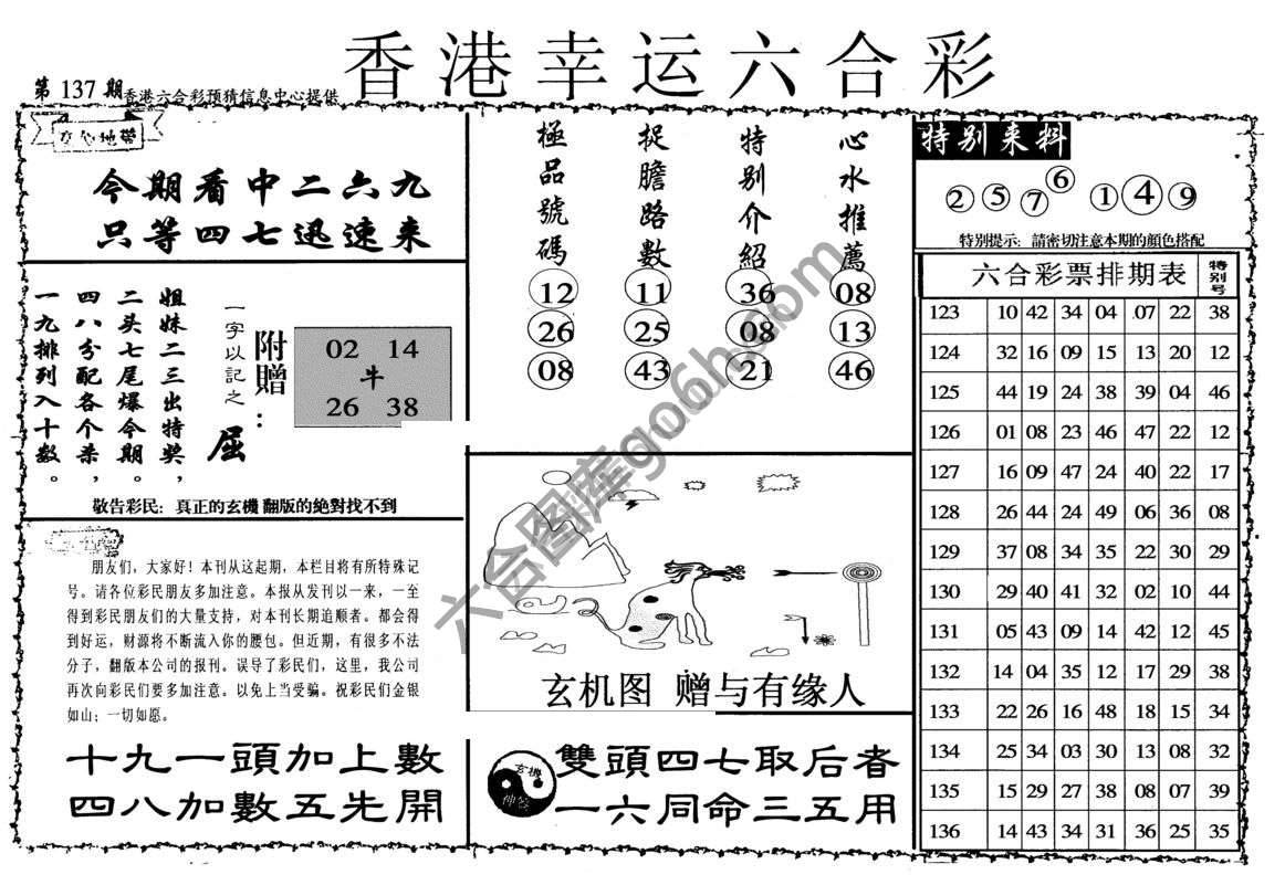 香港幸运六合彩