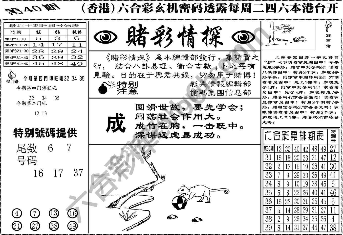 赌彩情探