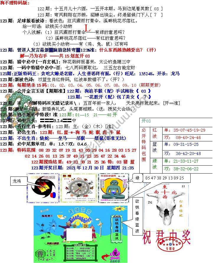 青龙五鬼报