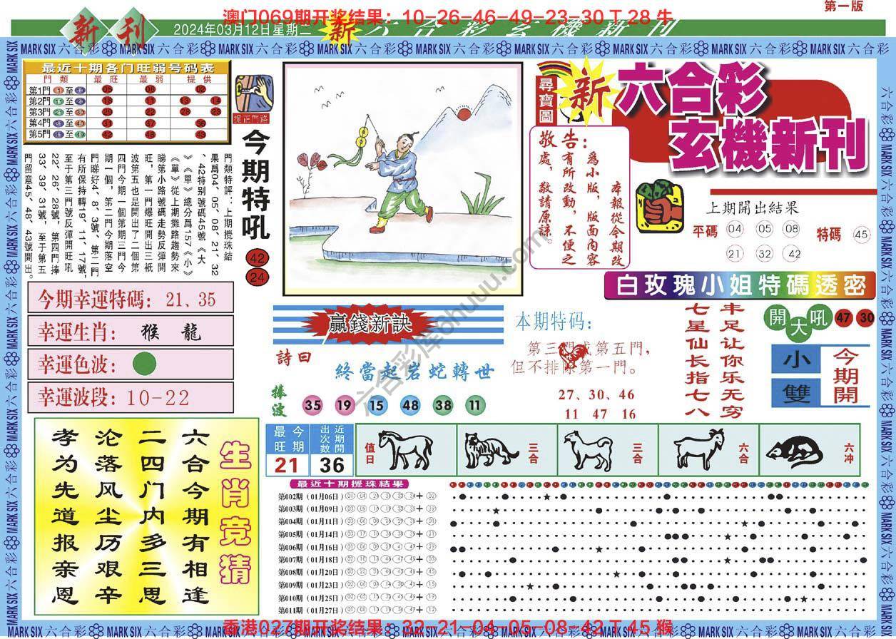 新六合彩特码新刊