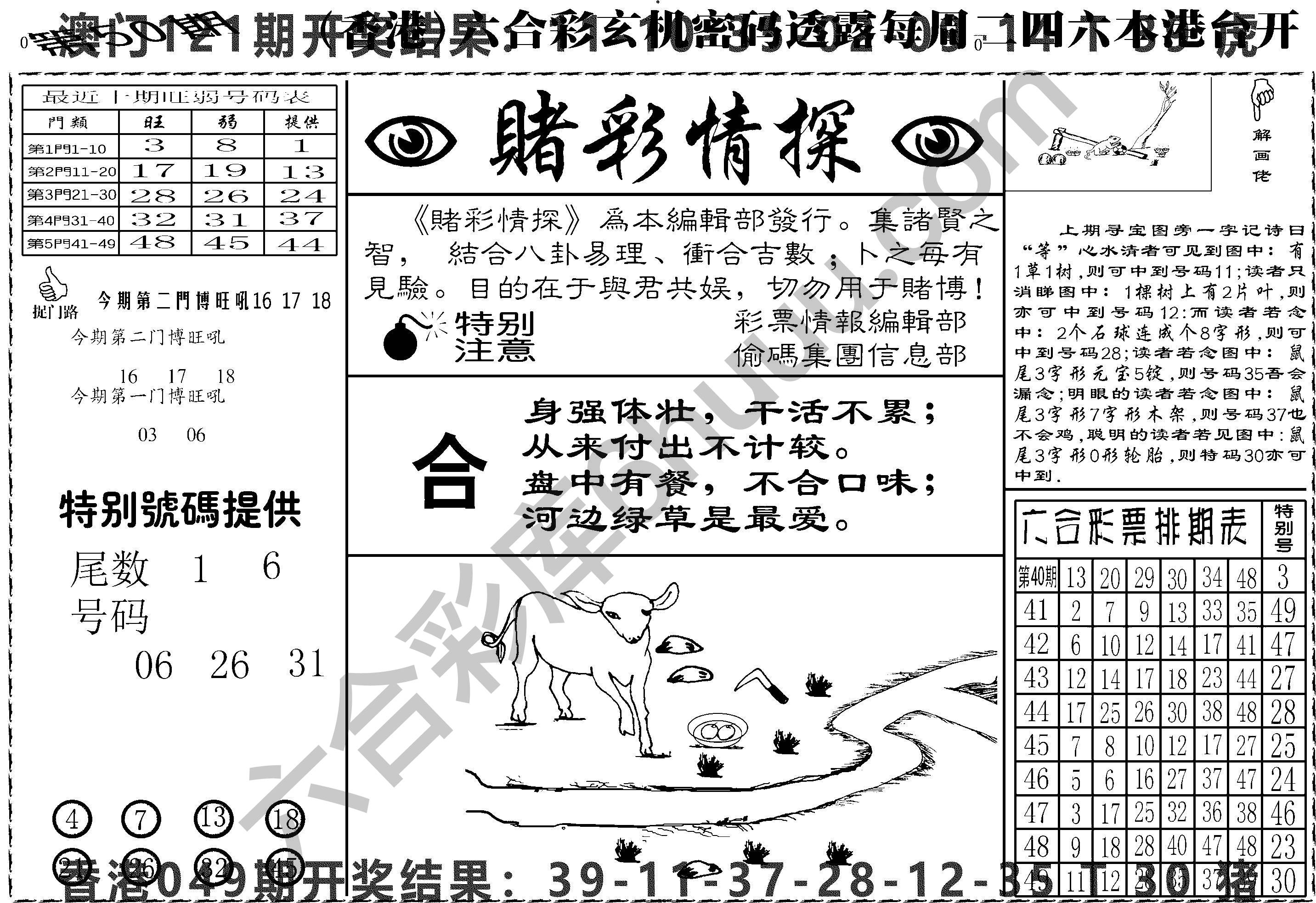 赌彩情探