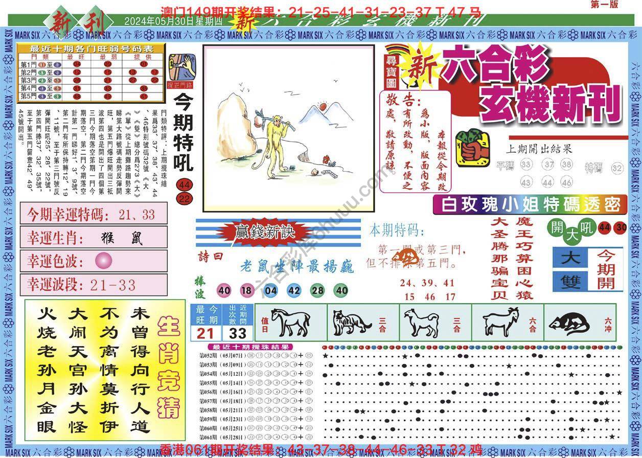 六合彩玄机新刊